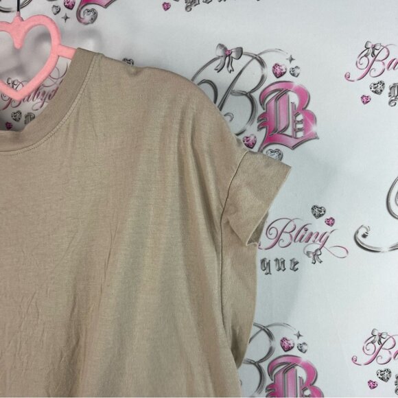 A new day top tshirt flowy comfy beige light cream Casual Tan Women's Top - Picture 6 of 10